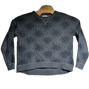 Boden Medium Arabella Starburst Print Sweatshirt Gray Drop Shoulder Pullover